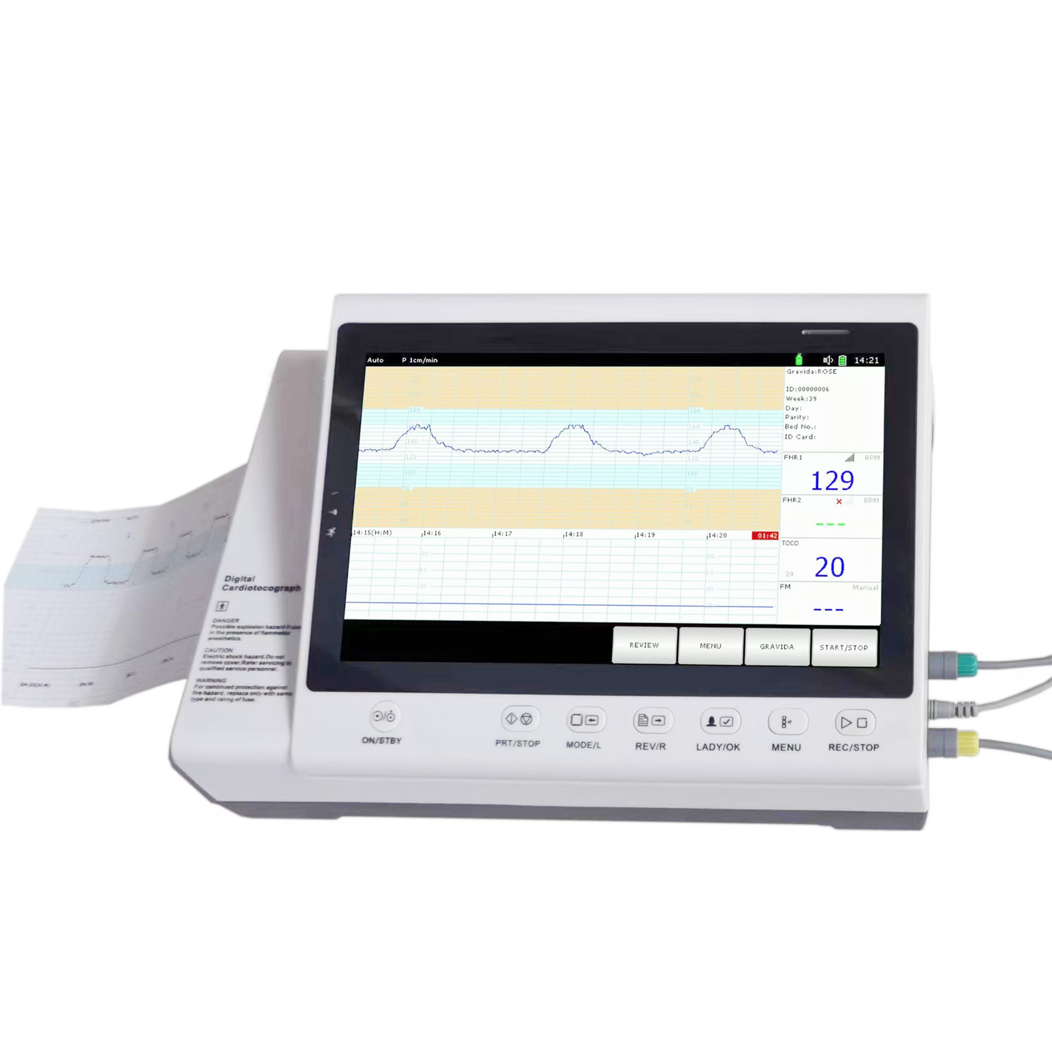 206-Dual-Mode CTG Machine for Fetal Monitoring Electric 12-Lead Plastic Device to Track Contractions and.jpg